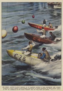 Til den uendelige variasjonen av badespill, er det enda et på moten på strendene i Amerika av Achille Beltrame