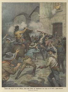 Angrep på fengslene i Kairo (Illinois), forsvart av politiet, for å gripe en svart lovbryter?