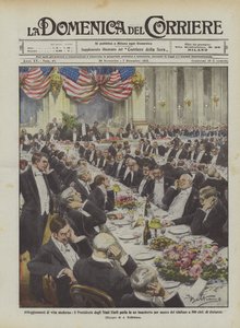 Holdninger i det moderne liv, taler presidenten i USA på en bankett ved hjelp av?