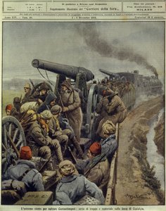 Balkan Wars (1912-1913), Siste forsøk på å redde Konstantinopel som sendte tropper og varer til Ciafalda-linjen, 1. desember av Achille Beltrame