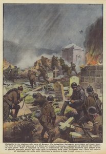 Kamp på en kirkegård, like utenfor Bermeo av Achille Beltrame