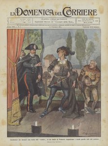 Carabinieri som griper hodeskallene under en forestilling av Hamlet i et teater i Piemonte?