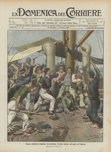 Fem kriminelle angriper en dampbåt, midt på lyse dagen, i havnen i Palermo