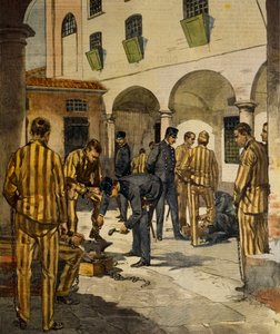 Sivile reformer: avskaffelse av lenker i Italias fengsler, av Achille Beltrame (1871-1945), fra La Domenica del Corriere, 3. oktober 1902 av Achille Beltrame