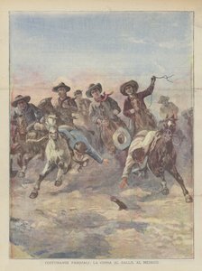 Påskekostymer, The Race To The Rooster, Mexico av Achille Beltrame