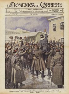 Etter en propagandatale til de russiske soldatene i Ochta, kommer den italienske majoren Tonelli?