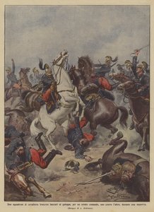 To skvadroner med fransk kavaleri lansert i galopp, for en feil kommando?