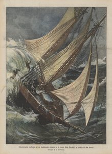 Spennende forlis av et italiensk fartøy på kysten av Korsika, og tap av to skipsgutter av Achille Beltrame