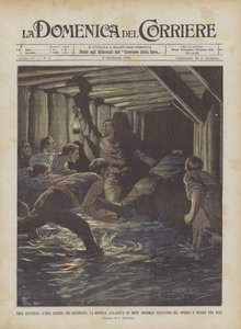 Moderne helter, Ling Binder som lyser opp den oversvømmede gruven i Brux (Böhmen) Redder arbeiderne og dør for dem
