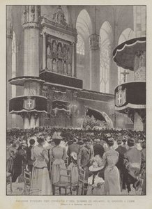 Begravelsesgudstjenester for Umberto I ° i katedralen i Milano, dag 4 Corr av Achille Beltrame