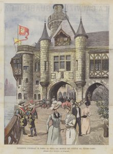 Universell utstilling i Paris, Saint Michael-porten som leder inn i gamle Paris
