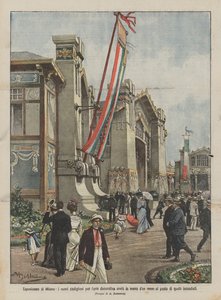Milan Exposition, de nye paviljongene for dekorativ kunst reist på mindre enn en måned på plass?