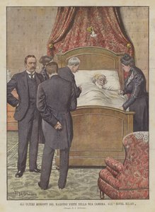 De siste øyeblikkene til Maestro Verdi på rommet hans, på Hotel Milan