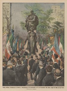Italiensk ære bekreftet i Amerika, innvielse av monumentet til G da Verrazzano hva først?