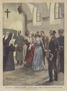 Casene of Spain, Miss Ubao Force revet fra klosteret, i Madrid, hvor var hun for?