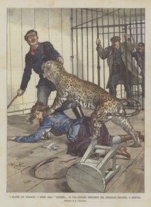 The Dramas Of The Menageries, Begynnelsen av karrieren til en ung temmer i Ehlbeck Menagerie, Genève av Achille Beltrame