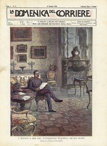 Suverene i deres hjem, keiser William i hans arbeidsværelse