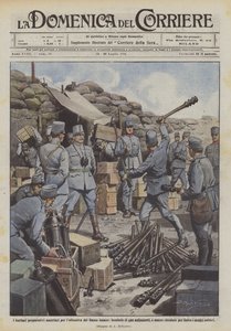 De barbariske østerrikske forberedelsene til Lower Soča-offensiven, kvelende gassflasker? av Achille Beltrame
