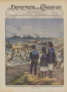Er sønnene til suverene vitne til en landings- og erobringsmanøver mot en antatt fiende?