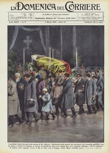 De lemleste belgierne foran liket av kong Albert