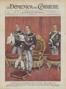 Eden til kong Vittorio Emanuele III ° I senathallen, Roma, på dag 11 Corr