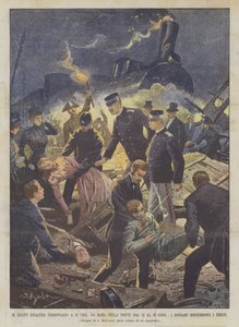 Den alvorlige jernbanekatastrofen på 12 kilo, fra Roma om natten fra 12 til 13 Corr, The Sovereigns Help the Wounded