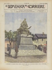 Monumentet til major Pietro Toselli, helten til Amba Alagi, ble innviet sist søndag i Peveragno