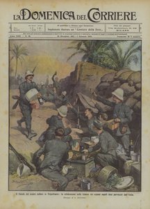 Julen til våre soldater i Tripolitania, feiringen i skyttergravene med rikelig smak?