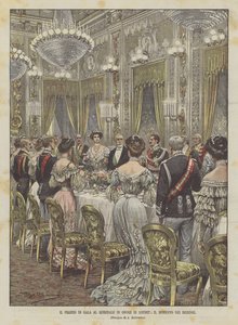 Gallalunsj på Quirinale til ære for Loubet, The Moment of Toasts av Achille Beltrame