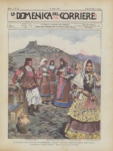 The Journey of the Suvereigns in Sardinia, noen karakteristiske kostymer på øya