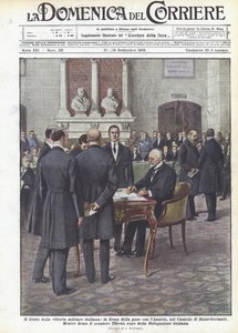 Frukten av den italienske militærseieren, signeringen av fred med Østerrike, i slottet Saint-Germain