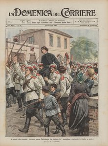 Verden opp ned, kosakker nær Petersburg synger Marseillaise med en prest i triumf!