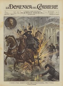 Terrorisme i Russland, attentat på storhertug Sergius med en bombe, i Moskva (17. februar) av Achille Beltrame