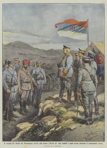 Den gamle kong Nicholas av Montenegro er vitne til soldatenes første seier som de gjorde?