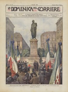Innvielse av monumentet til Giuseppe Parini, i Milano, 26. november 1899