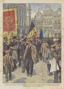 Politisk agitasjon I Belgia går en prosesjon av 300 foreninger til borgermesteren i Brussel?