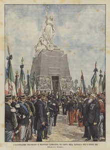 Innvielsen av Ossuary of Melegnano (Lombardia) for de falne i slaget 8. juni 1859