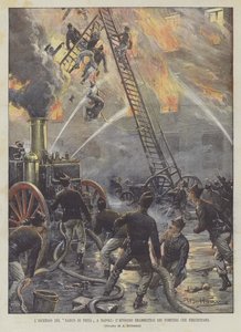 The Fire Of The Banco Di Pieta i Napoli, den dramatiske episoden av The Rushing Firefighters