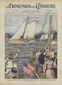 Kaptein Blackburns avgang fra Gloucester (USA) over en jolle som seiler for? av Achille Beltrame
