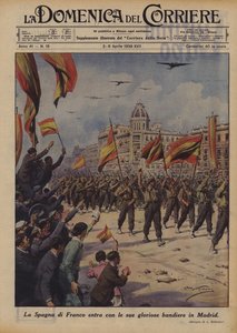 Francos Spania går inn i Madrid med sine strålende flagg