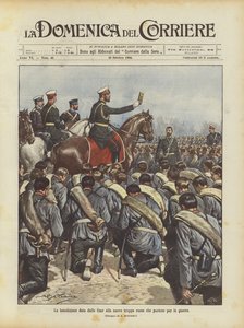 Velsignelsen gitt av tsaren til de nye russiske troppene som dro til krigen av Achille Beltrame