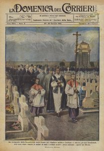 Seremonien for velsignelse av gravene på den italienske militærkirkegården i Amras?