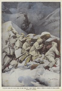 Vår krig blant den evige snøen, i en grøft av hvite frakker mens den tar form?