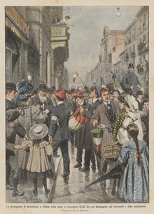 Veldedighetsvandringen i Milano hvor det ble samlet inn 35 367 lire til de som ble skadet av?