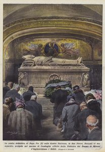 Den definitive graven til pave Pius XI i Vatikangrottene, i San Pietro