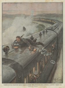 Jernbanelommelykt glemt på en vogn når et tog går i Toscana? av Achille Beltrame