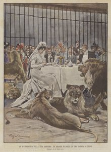 Eksentrisitetene til det parisiske livet, en bryllupsmiddag i et løvebur