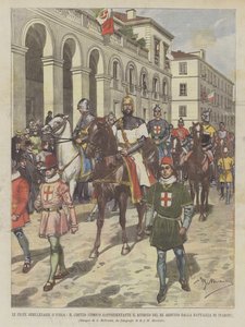 The Bimillennial Parties DIvrea, The Historical Procession Representing the Return Of The King Arduino Dalla? av Achille Beltrame