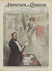 Fedrelandets fester, Cavour har visjonen om det store Italia og forkynner det i parlamentet?