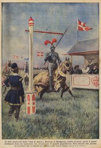 Middelalderfestivalene i byen Hamlet av Achille Beltrame